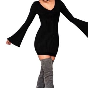 House Of CB Black Bodycon Mistress Rocks Dress